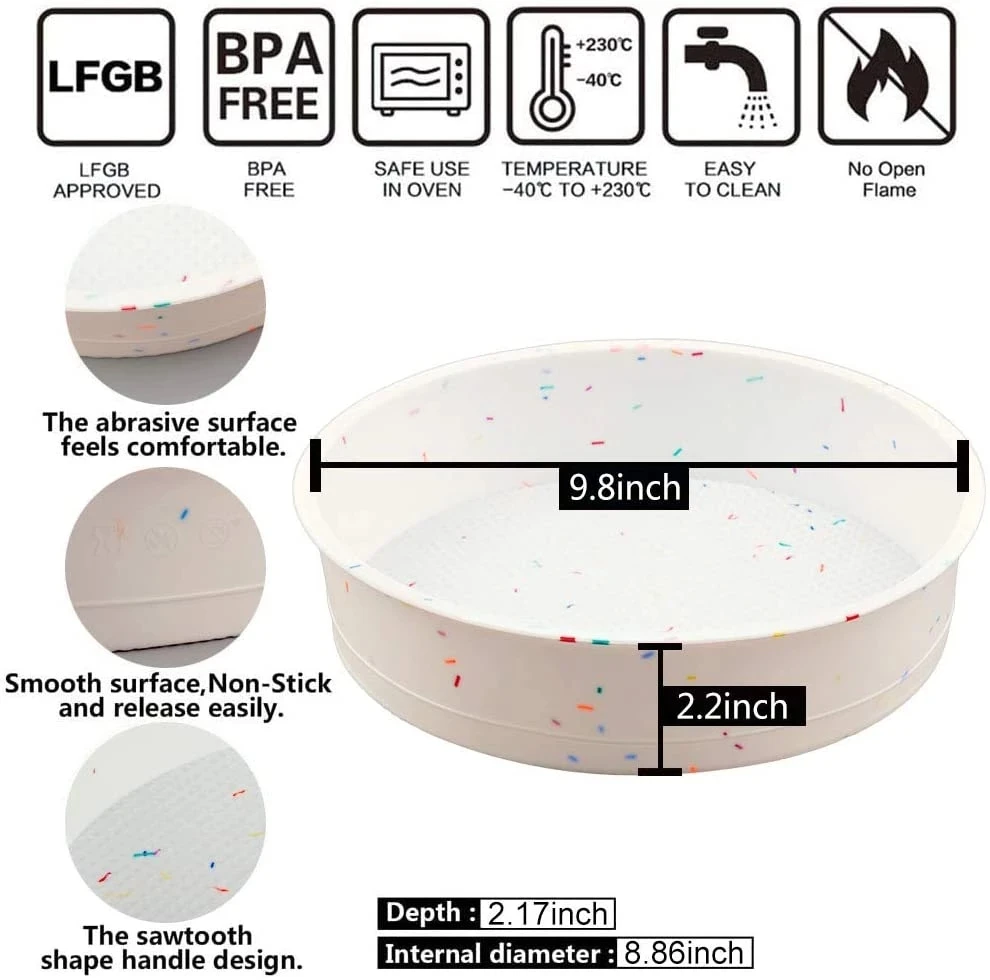 

Cake Pro Baking Mold Oven Pizza Cheese Bakeware Pans Silicone Mold Mousse Pancake Maker High Temperature Resistant Kitchen Pastr