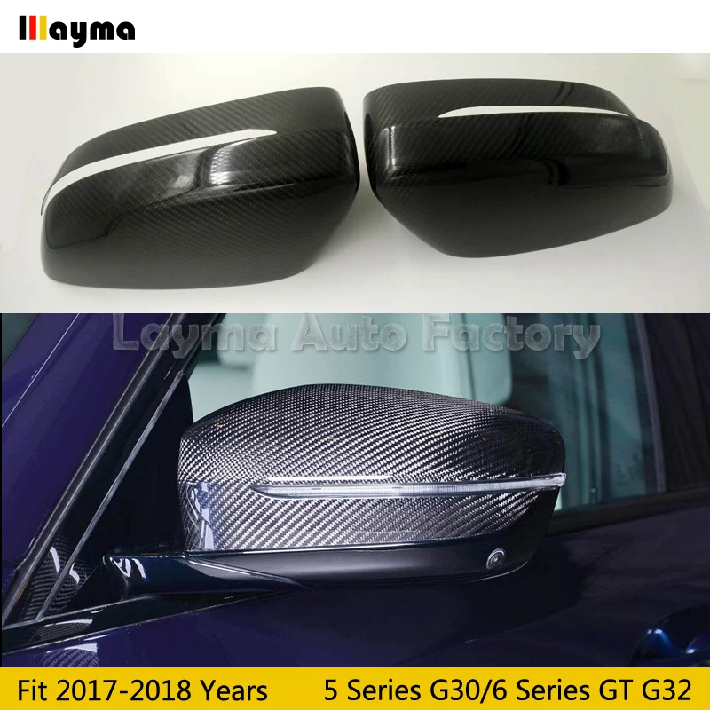 Крышка для зеркала из углеродного волокна для BMW 5 серии G30 525i 530i 540i M760i 2017 - 2019 6 серии GT 630i 640i G32 Автомобильное зеркало заднего вида крышки
