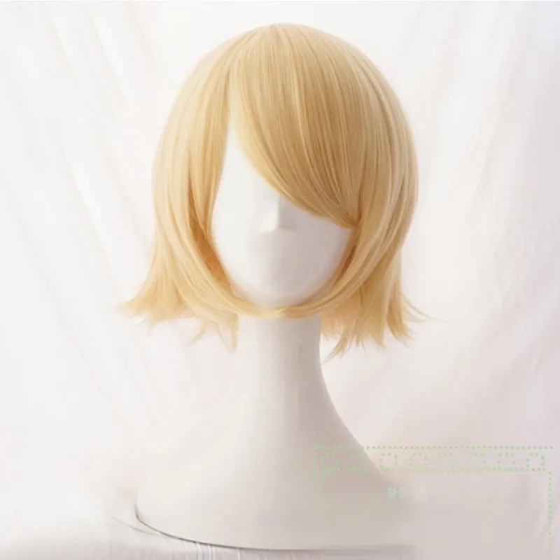 Vocaloid Kagamine Rin / Len короткие светлые термостойкие волосы косплей костюм парик + трек