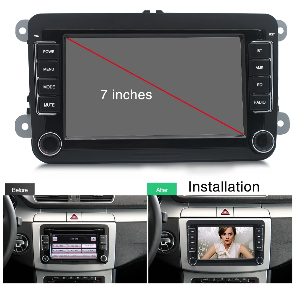 2 Din автомагнитола для Фольксваген Гольф 5 7 " Авто Радио Стерео MirrorLink камера