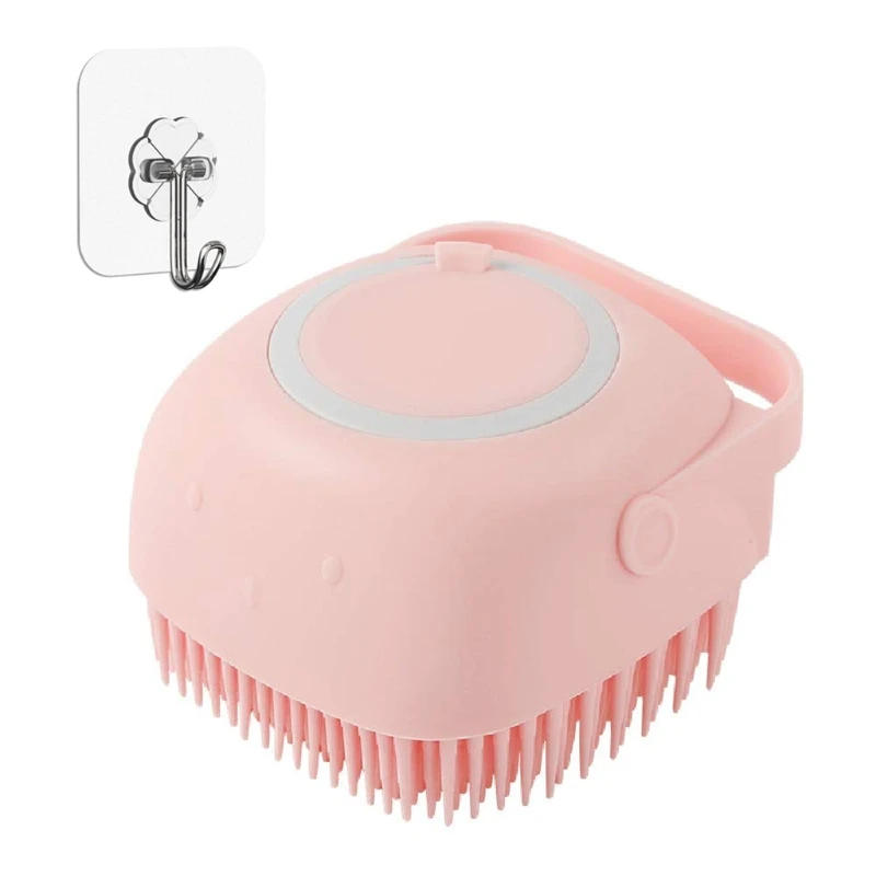 

Silicone Body Brush Shower Scrubber with Shower Gel Dispenser Function Soft Bath Massage Exfoliating Cleaning for Women Men