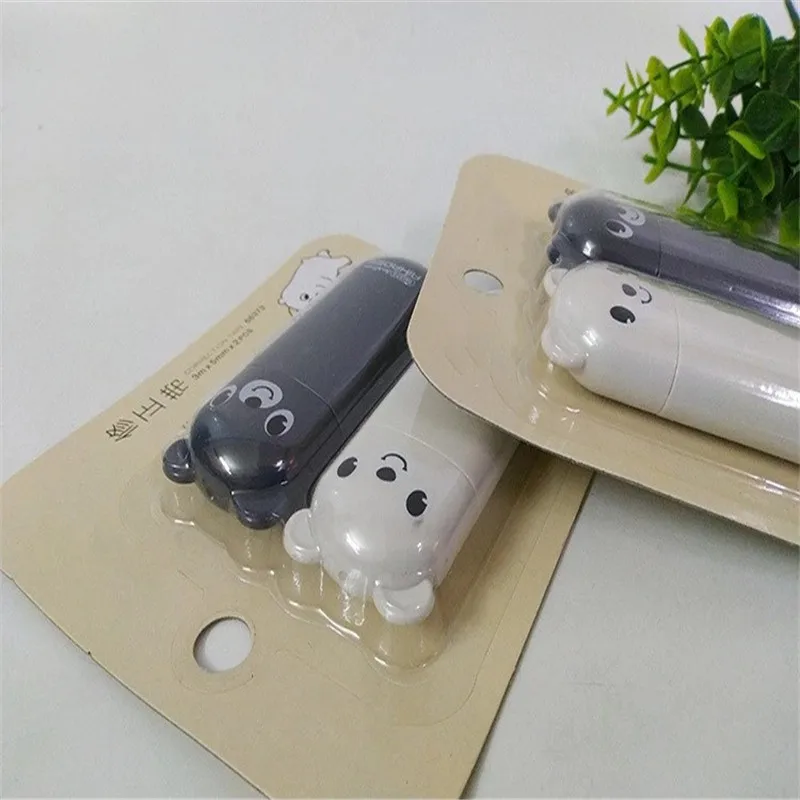 1 пара Корректирующая лента с милым медведем офисные аксессуары школьные