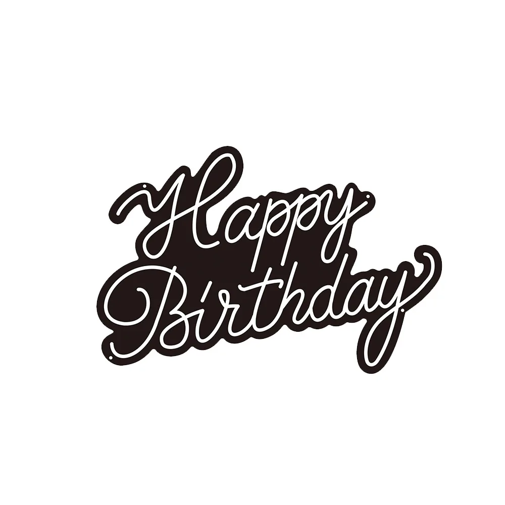 Пользовательские СВЕТОДИОДНАЯ вывеска с днем рождения 3D Led Flex прозрачного