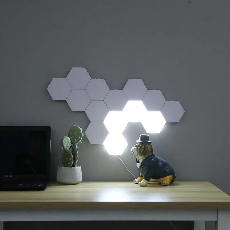 

LTOON Touch Wall Lamp Creative Honeycomb Modular Assembly Helios Quantum lamp LED Magnetic decoration Wall Light Bedroom Lamp