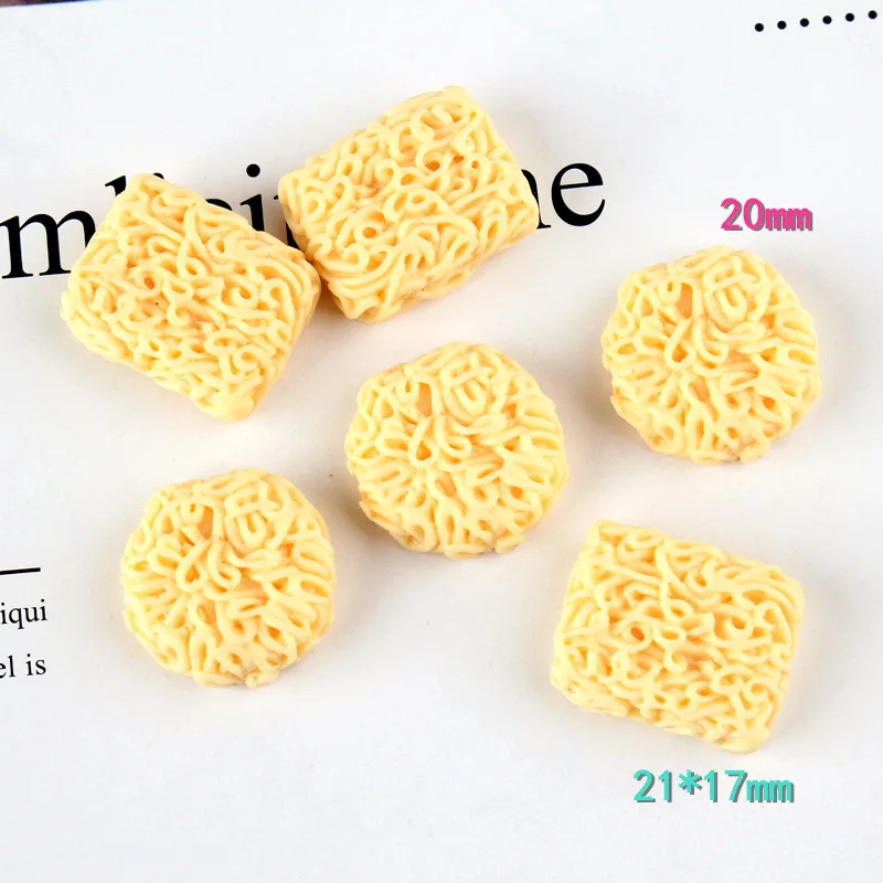 10 шт DIY плоские с оборота полимерные фитинги имитация пищи кабошон лапша быстрого