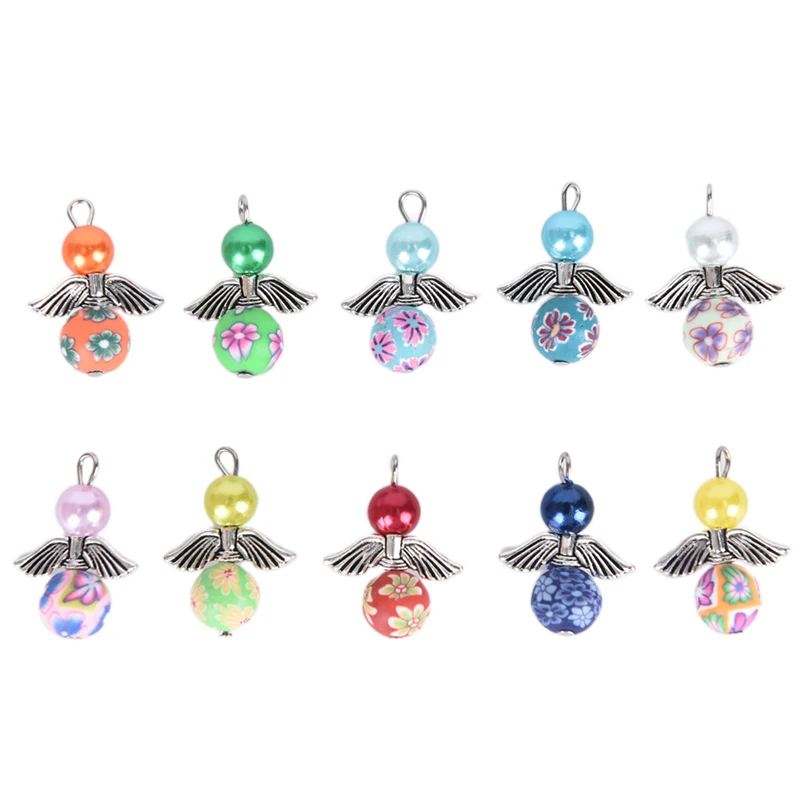 10 шт Полимерная глина Симпатичные Флип-Флоп Очаровательная подвеска ожерелье