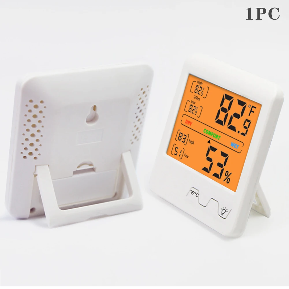 

Thermometer Hygrometer Indoor Room Min Max Records Weather Station Portable Monitor Accurate Home Office Temperature LCD Digital