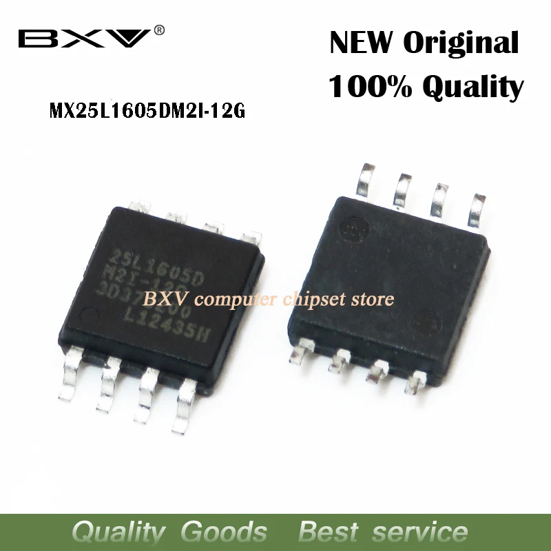 5PCS MX25L1605DM2I-12G 25L1605DM2I-12G 25L1605DM2I MX25L1605D MX25L1605 25L1605D SOP-8 SMD IC Chip