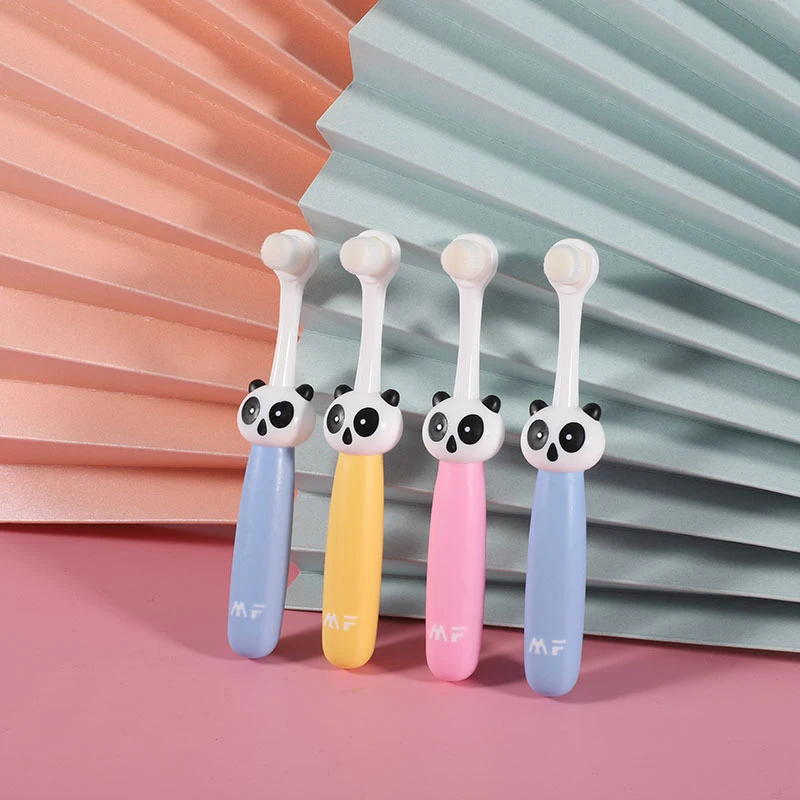 Soft Children's Toothbrush Giant Panda Head Handle Small | Manual