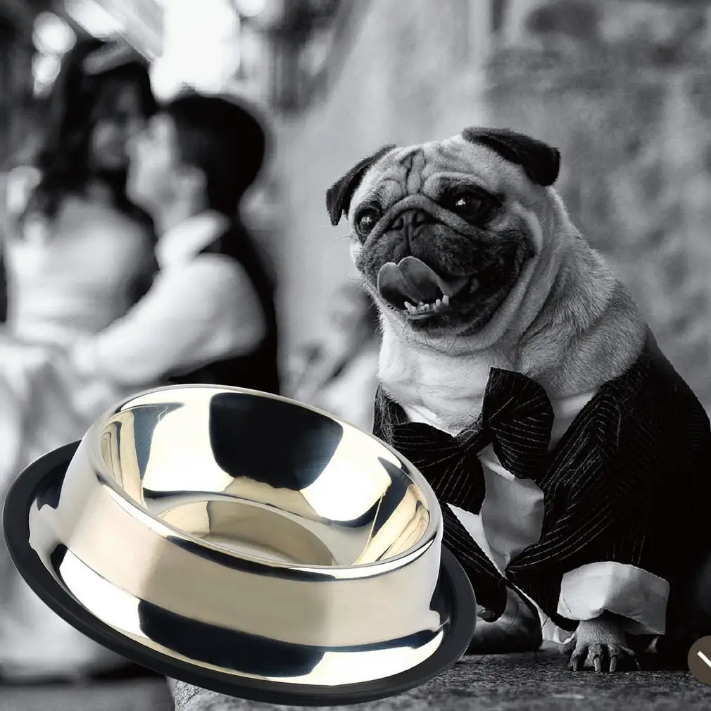 1 шт нержавеющая сталь Стандартный питомец щенок Кошка Собака еда или напиток