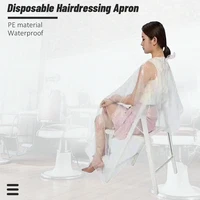 pro 50100 pieces disposable hair cutting capes gown tattoo salon disposable cape transparent disposable hairdressing cape