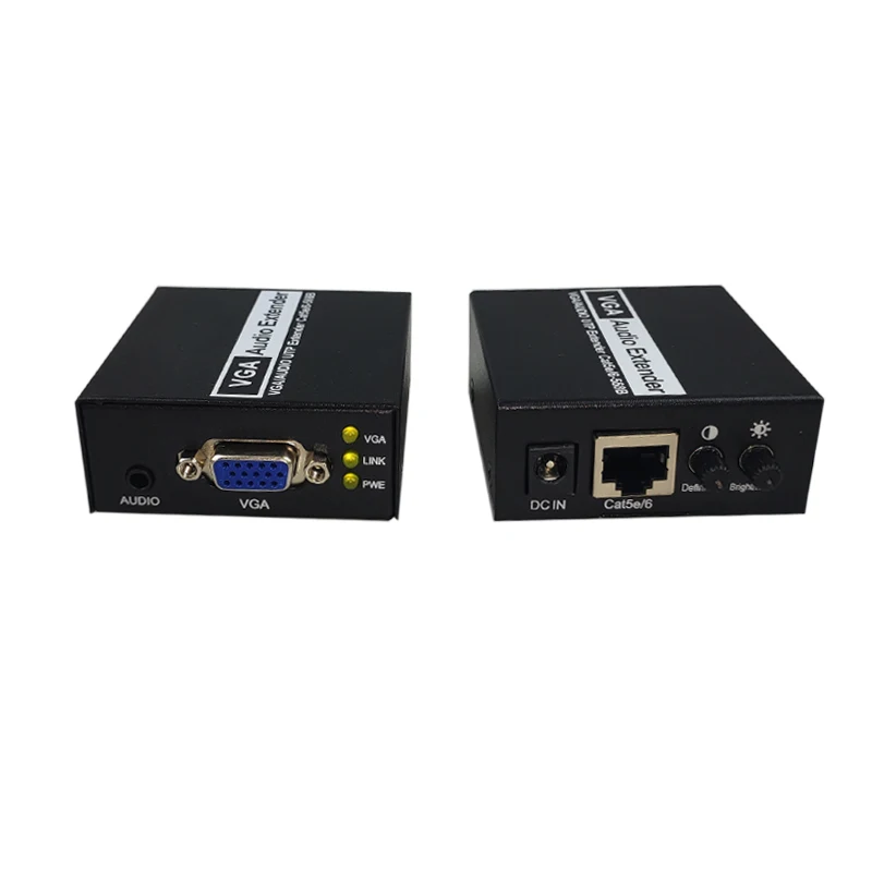 VGA Extender 200m 1xSplitter Transmitter Receiver TX/RX Extender over Cat5e/Cat6 UTP Cable RJ45 LAN Ethernet 1080P