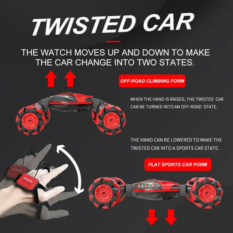 

Remote Control Car Stunt Car Gesture Sensing Twisting Car Climbing Remote Control Car Drift Off-Road Side Drive Vehicle
