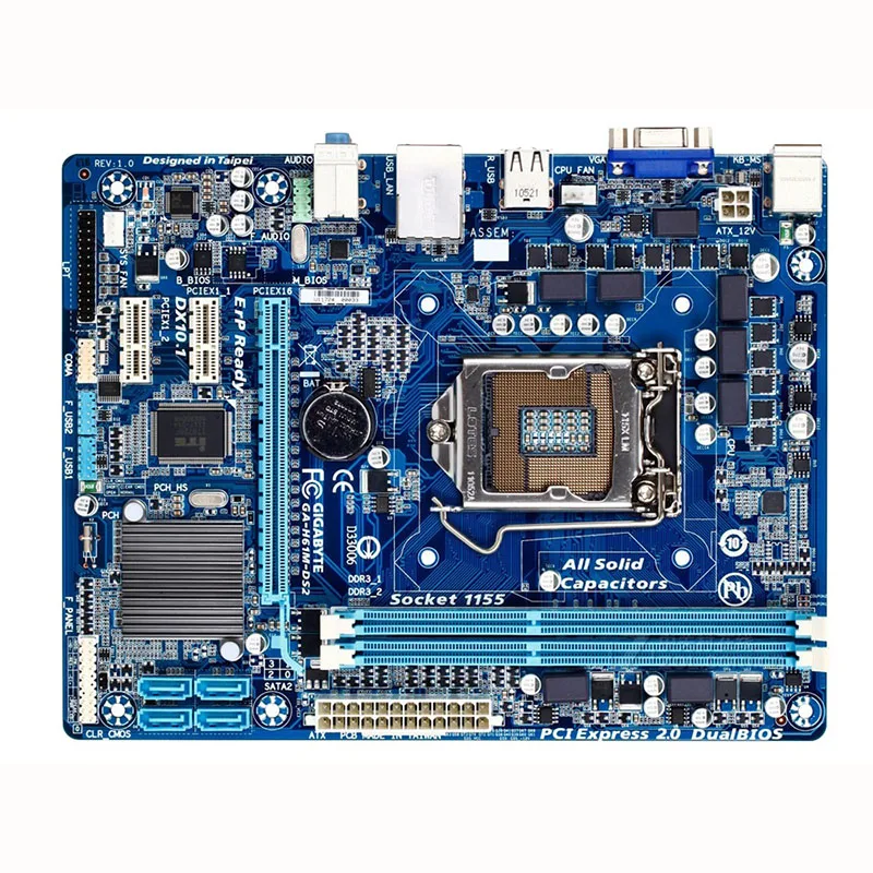 

For Intel H61 Motherboards Gigabyte GA-H61M-DS2 LGA 1155 DDR3 16GB H61M-DS2 Desktop Mainboard SATA II H61M DS2 Systemboard Used