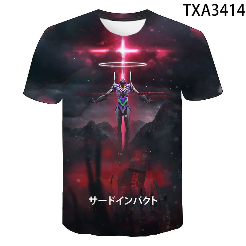 Новый летний Nerv Аска Лэнгли сорью (Evangelion принт 3D футболка для мужчин женщин детей