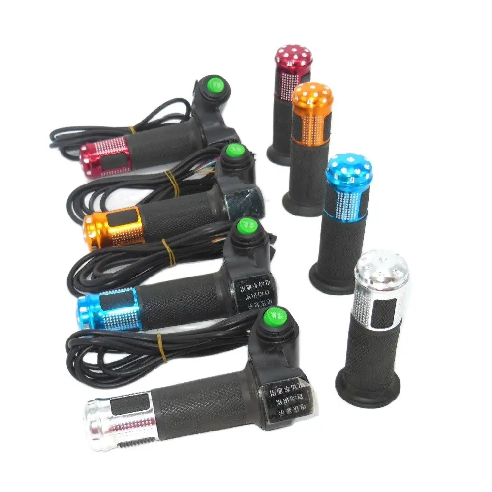 

Red /Gold/Blue/ Silver Throttle for electric bike with Cruising with 12V-84V voltage display e-scooter Twist Throttle