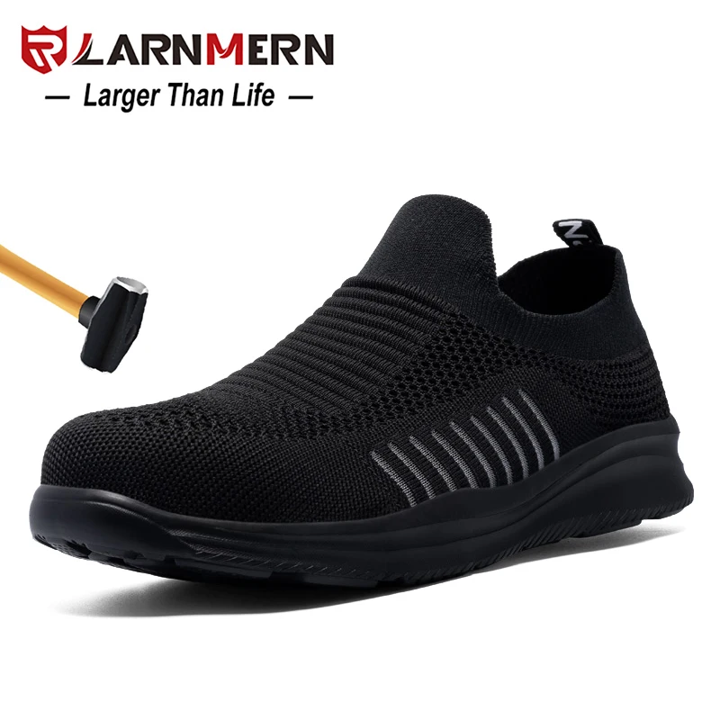 

LARNMERN/Мужская Рабочая безопасная обувь; Носки со стальным носком; Удобная дышащая легкая Нескользящая Рабочая обувь