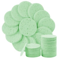 50pcs green face cleansing pad cellulose makeup sponge wshing brush for facial remover mask travel set tools all type skin care