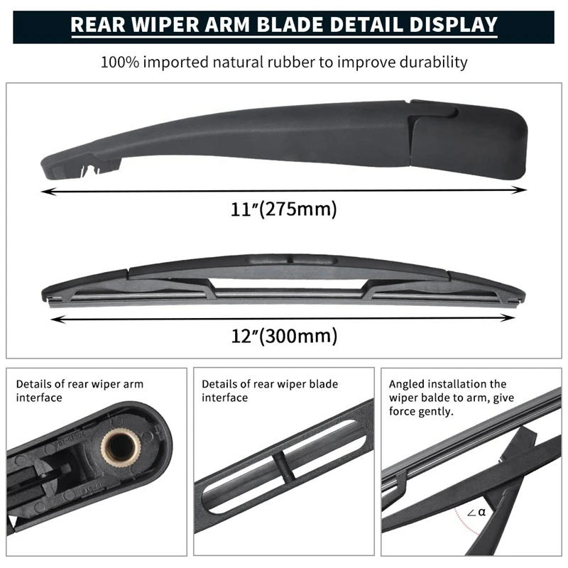 Набор рычагов стеклоочистителя заднего стекла Задний рычаг для 08 12 Ford Escape/Flex 10 16