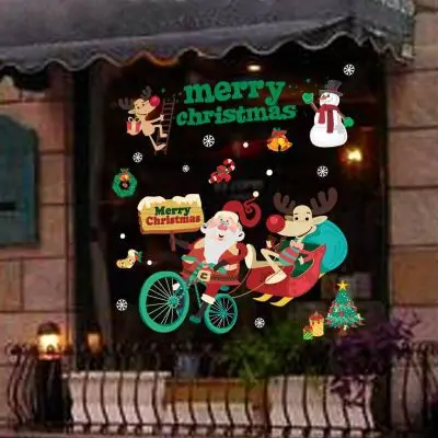 Sticker B Новые рождественские украшения для дома, кухни, Скалка, фартук, висячий флаг, муфта, Настольная дорожка, наклейка, рождественские принадлежности - Цвет: Sticker B