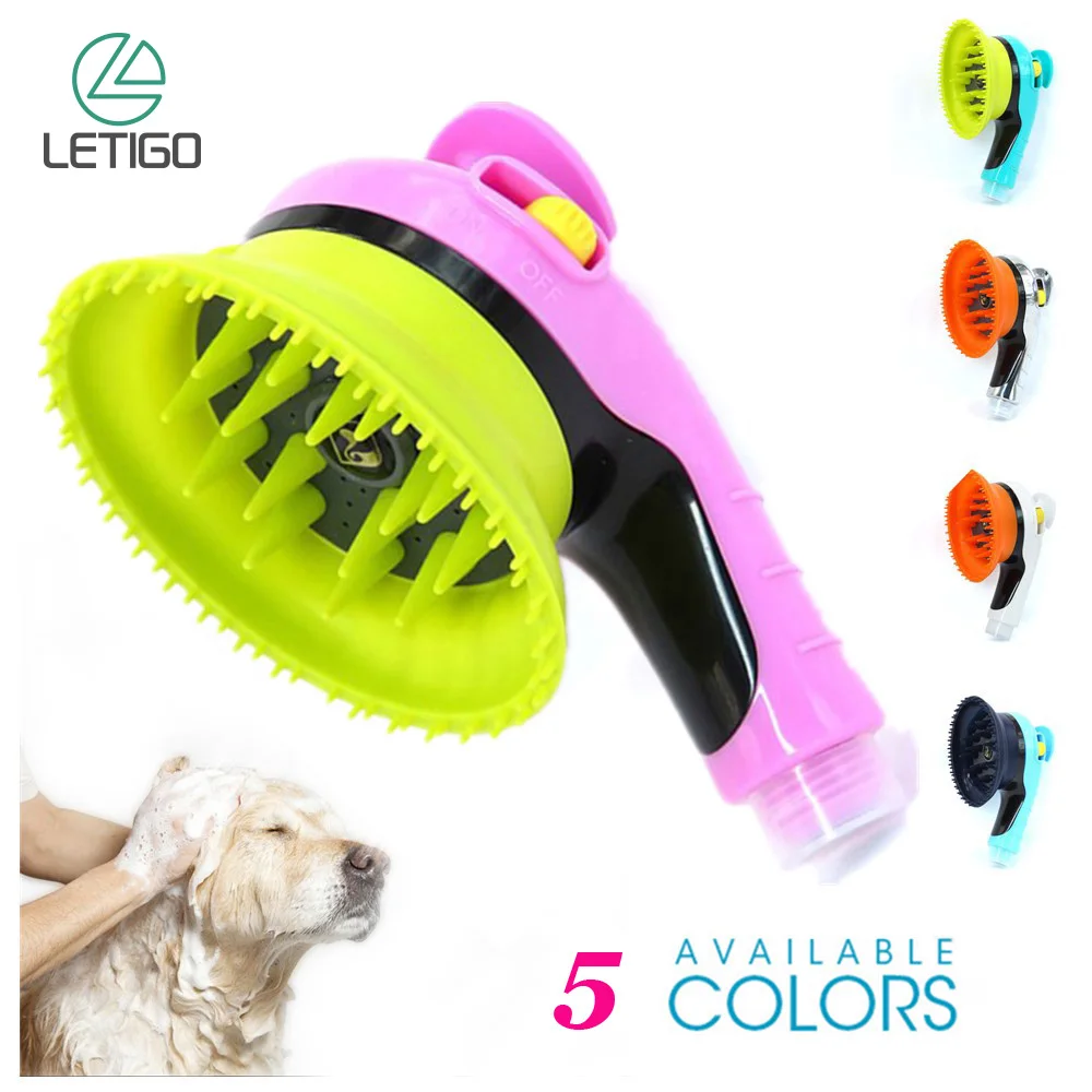Pet Sprayer Combing Massage Shower Wash Grooming Bathing Brush Handheld For Dogs Cats |