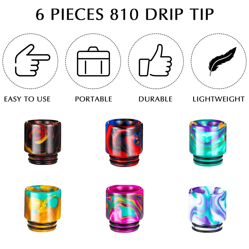 6 шт. каучуковый 810 дрип-Тип Замена Стандартный наконечник Крышка для льда кофе