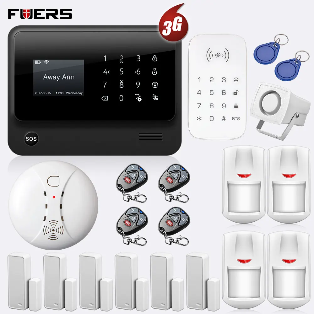 FUERS 3G G90B GSM WIFI система охранной сигнализации IOS Android APP контроль домашняя