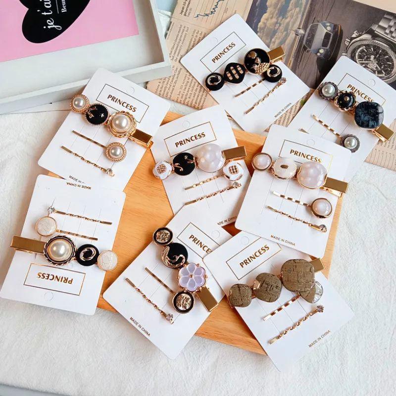 3 шт./компл. женская заколка для волос с жемчугом заколки модная кристаллами