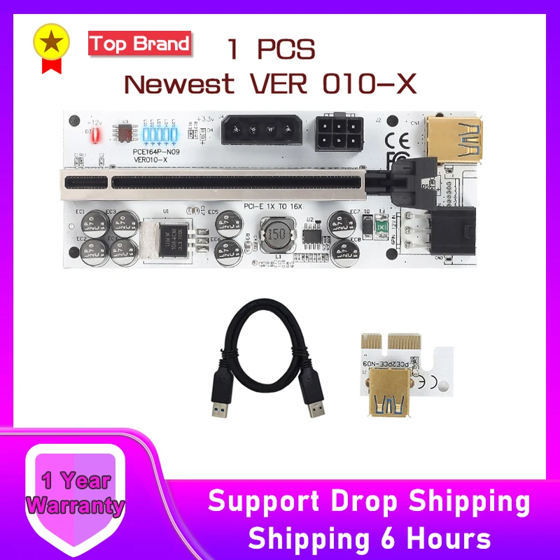 

1-5 шт., Райзер VER010 USB 3,0 PCI-E