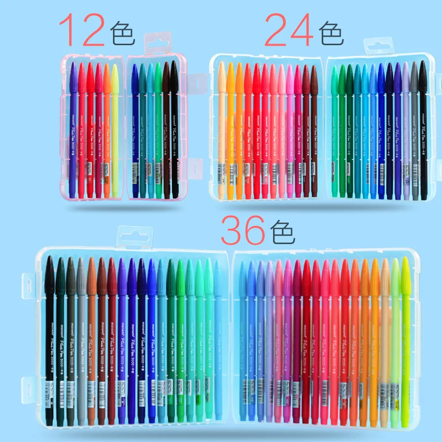 

12/24/36 Color Gel Pen Monami Plus 3000 PenKorean Stationery 0.4mm Fiber Tip Art Markers Diary DIY Supplies Gift Writing Drawing