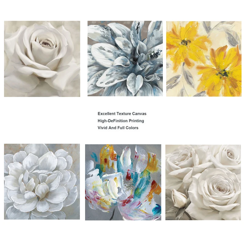 

Abstract Beautiful Flowers Rose Pictures Canvas Painting Poster Modern Nordic Wall Art for Living Room Home Decoration Cuadros