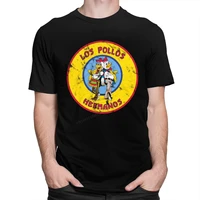 vintage male breaking bad t shirt mothers day cotton los pollos hermanos tshirts tv show tee chicken brothers shirt