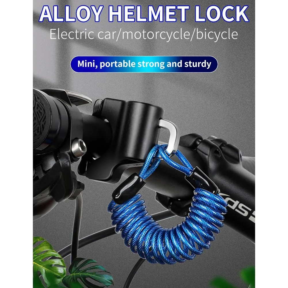 

Bicycle Helmet Anti-Theft Lock Bicycle Handlebar Pendant Motorcycle Helmet Lock Aluminum Alloy Bike Bicycle Lock With Cable