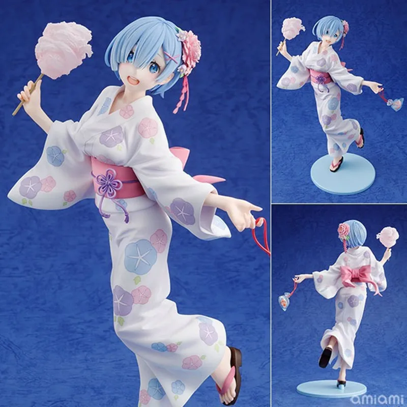 Экшн фигурка Rem Yukata Ver 23 см масштаб Re Zero 1/7 Re: жизнь в другом мире от нуля ПВХ