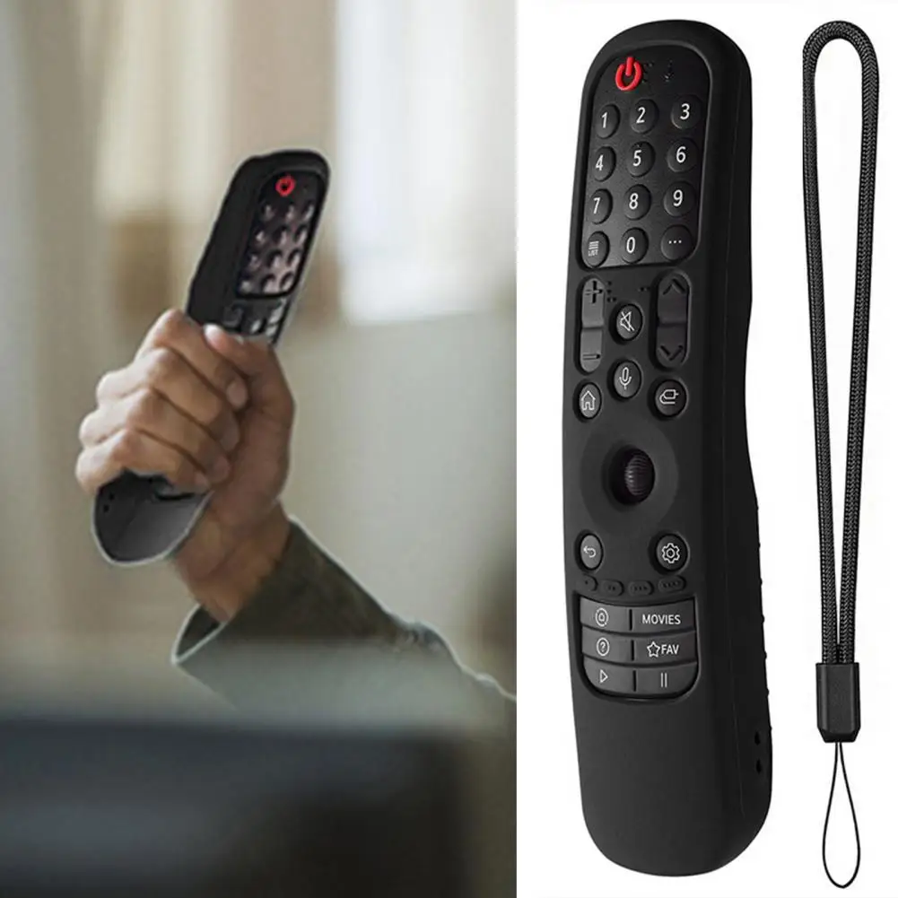 

Simple Silicone Case Flexible Eco-friendly Remote Control Case with Lanyard Protective Cover Silicone Cover