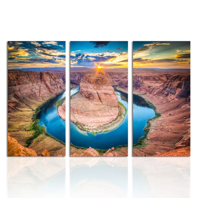 3 шт. холсте дял украшения дома постер Подкова Американский пейзажная живопись