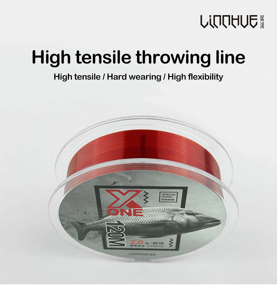 LINNHUE 120 Meters Japanese Original Silk Line Fishing Main Sub-Line Nylon Strong Pull Table Rod | Спорт и развлечения
