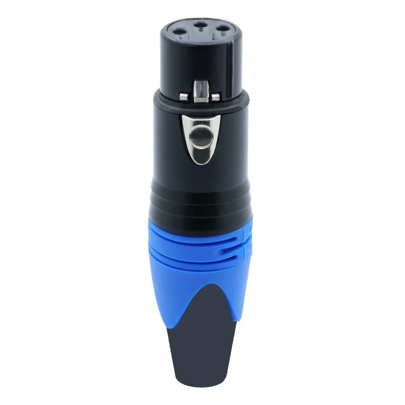 3PIN XLR разъем микрофон штекер мужской женский адаптер MIC провода разъем 6 цветов предложение 1 комплект M/F - Цвет: RTC2015F-Blue