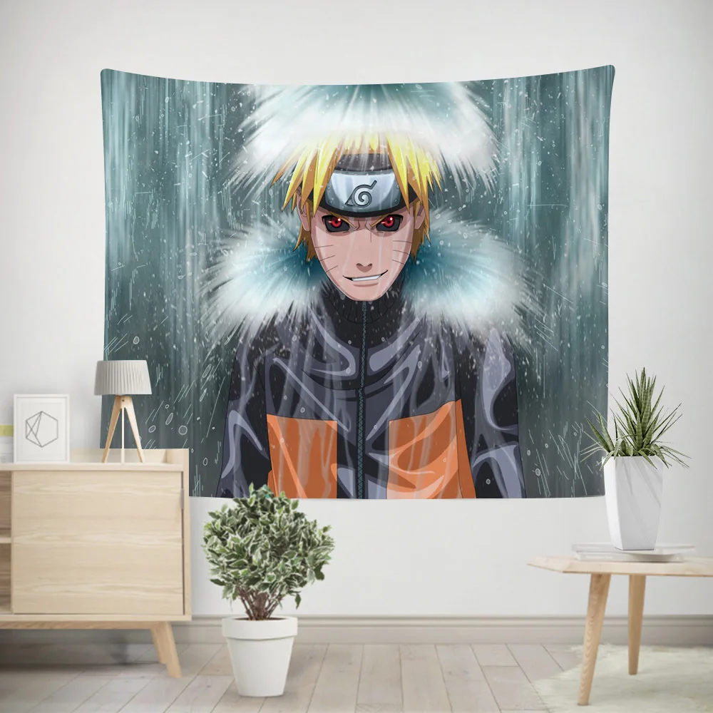 Гобелен с рисунком из аниме Наруто 3D печать прямоугольный настенный Декор для