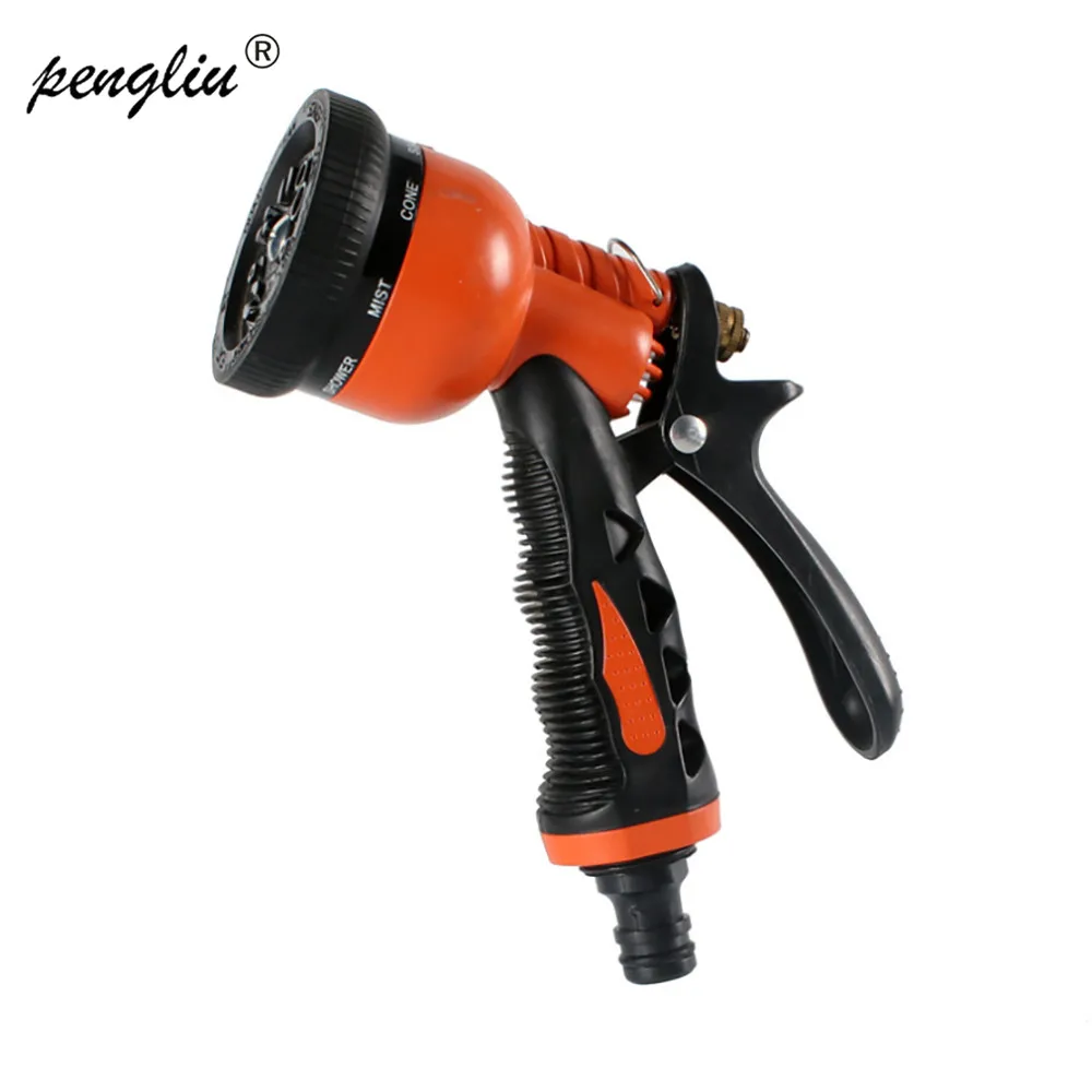 Регулируемый садовый водяной пистолет распылитель с 8 рисунками для полива и