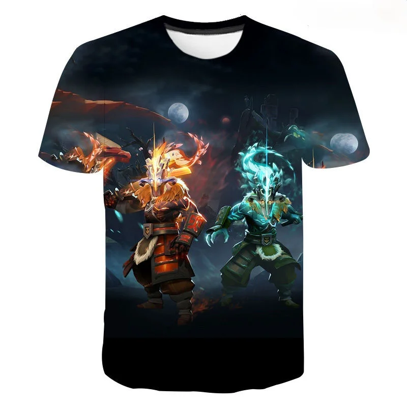 

3D Game Dota 2 Printed T-shirt Fashion Casual Men Women 3D Dota 2 Printed T Shirts Summer Cool Short Sleeve Tops Tee Oversized