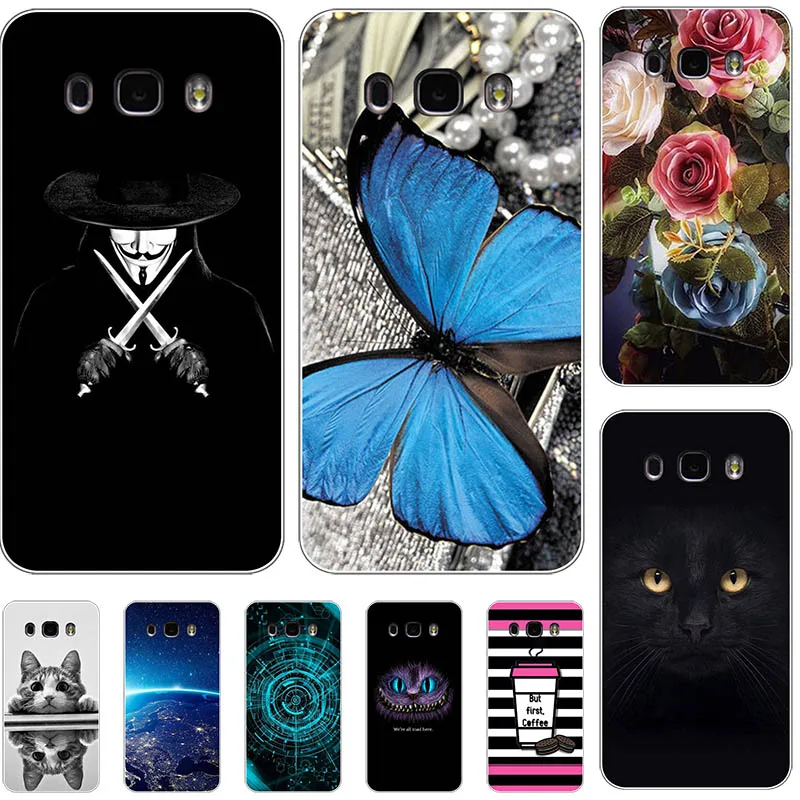 Чехол-накладка для Samsung Galaxy J5 2017, J530, j5 Pro, J5 2016, j510, J 5, J500, J500F, с рисунком животных, кошки
