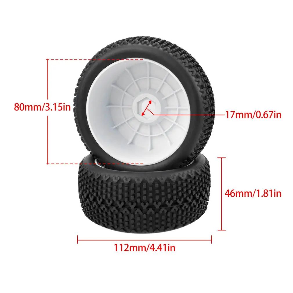 

Durable Lightweight 1/8 Off-road Car Wheels Tires For Redcat Team Losi VRX HPI Kyosho HSP Carson Hobao