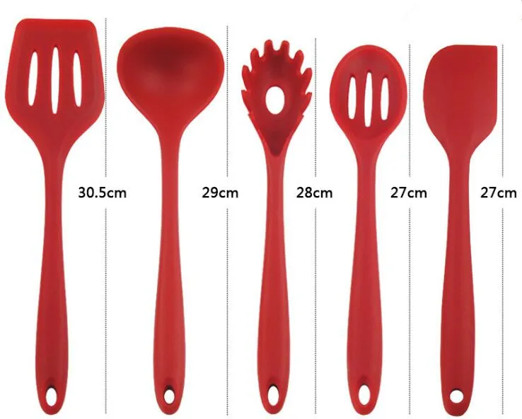 

10pcs/lot Kitchen Cookware Set Nonstick Silicone Spatula Spoon Oil Brush BBQ Clip Kitchen Utensils DIY Baking Tools XB 023