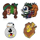 Аниме значки Броши декоративные булавки для рюкзака брошь Лев металлические эмблемы автомобиля заколка на Хеллоуин из металла для Для женщин милые Мышь значки Pin-код