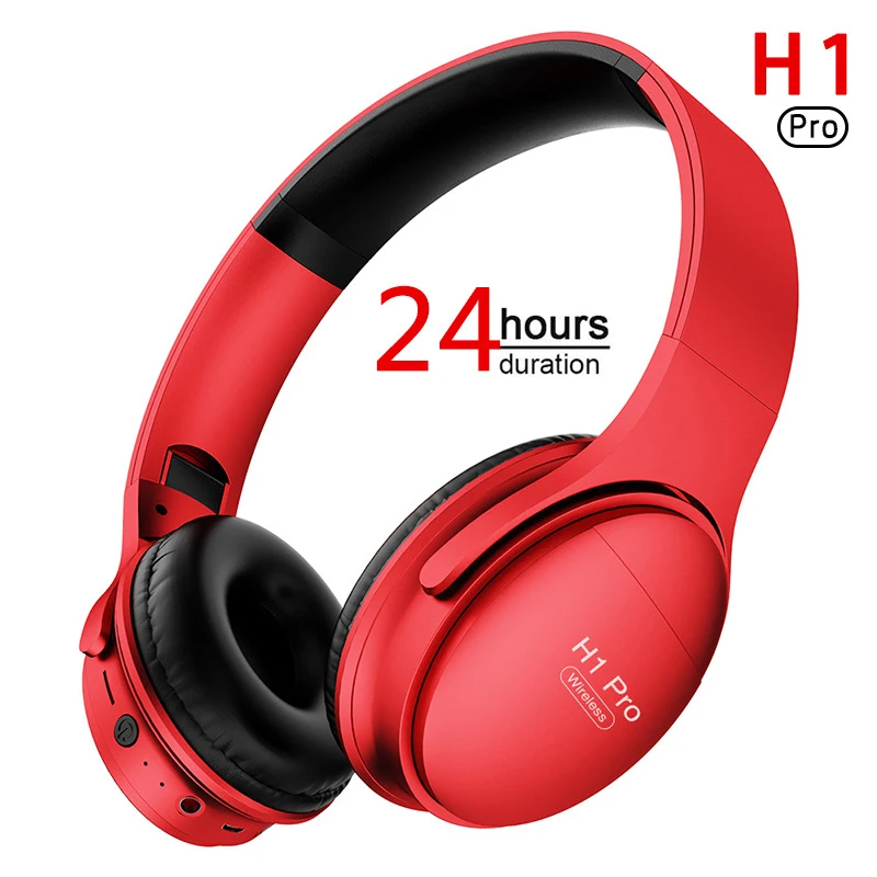 

H1 Pro Wireless Bluetooth Headphones HiFi Stereo Gaming Headset V5.0 Foldable Earphone With Micphone Support TF Card Headsets