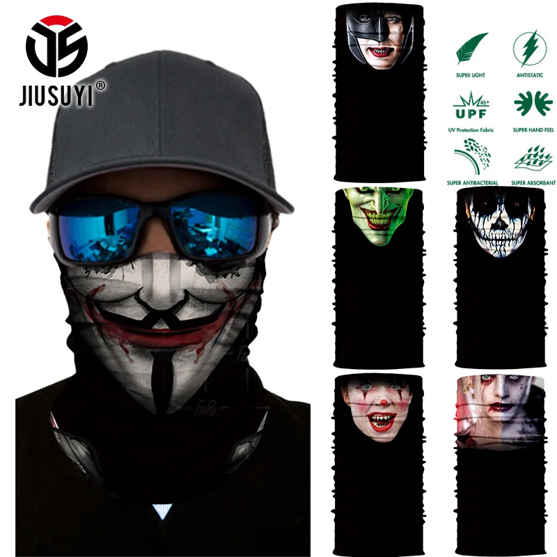 Бандана на шею гетры Обложка повязка голову ужасная маска шарф клоун Джокер
