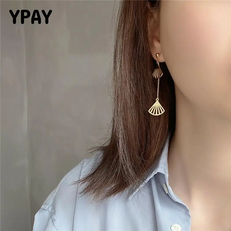 

Женские длинные серьги-подвески YPAY, винтажные серьги из 100% серебра 925 пробы в корейском стиле, YME700