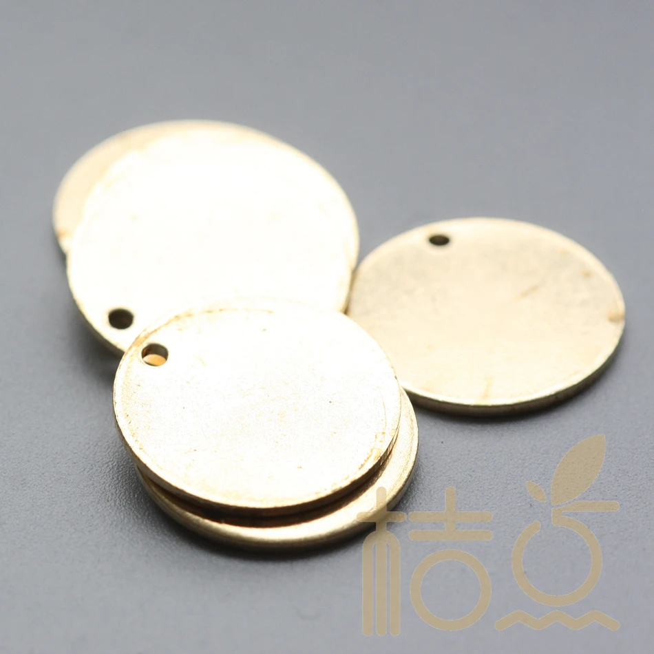 

Solid Brass Round Disc - Round Tag - Charm 15mm (3917C)