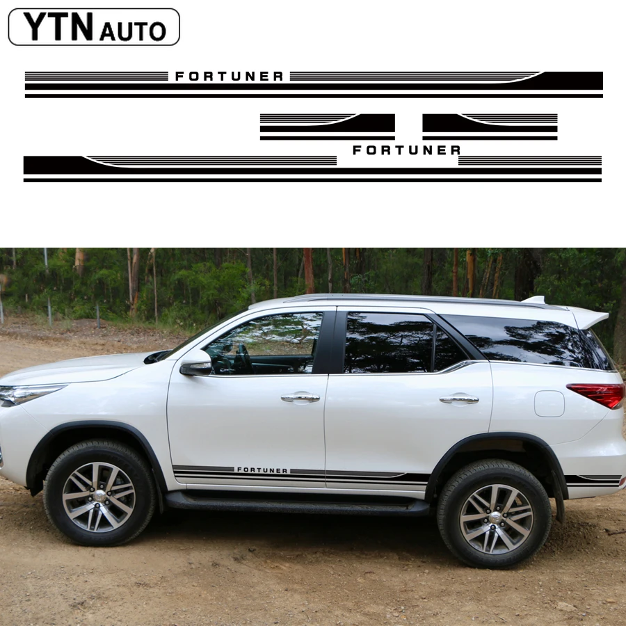 Наклейки для автомобиля Toyota FORTUNER Стильные наклейки в полоску боковой двери